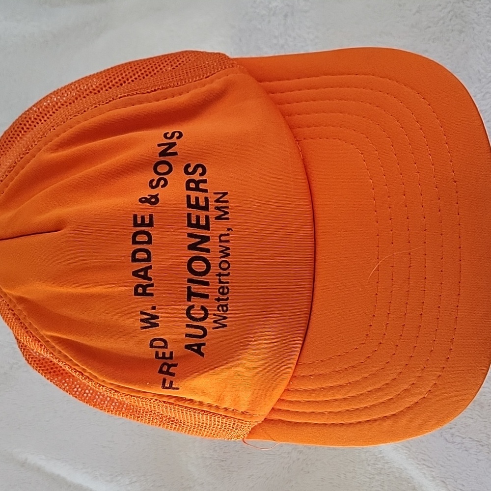 Vintage Auctioneers Cap Fred W. Radde&Sons Family Owned Auction Since 1886